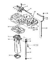 Выхлопная труба 2-Х ТАКТНОГО ПЛМ MERCURY 75 Серийный номер от 0D283222 до 0G760299