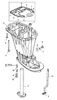 Корпус карданного вала, короткий 4-Х ТАКТНОГО ПЛМ MERCURY 40 Серийный номер от 1C000001 до 1C049738