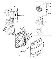 Пластина аттенюатора 2-Х ТАКТНОГО ПЛМ MERCURY 90 Серийный номер от 0D283222 до 0G760299