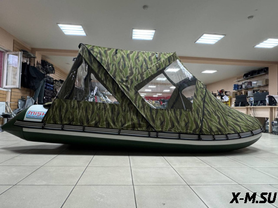 Ходовой комб. (носовой+основной) тент MISHIMO 390 LITE/PRO/LITE DF кмф зеленый (6)