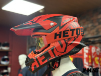 Шлем кроссовый HETOSHI OF836 EXOSS CROSS PRO MX289 цв.Красный с черными вставками Матовый р.XL