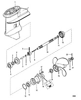 Корпус шестерни, карданный вал-Non Bigfoot 4-Х ТАКТНОГО ПЛМ MERCURY 8 Серийный номер от 0P325500 и выше
